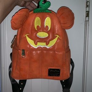 Disney Mickey pumpkin loungefly backpack